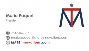 BusinessCard MATE Innovations (front)