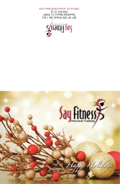 SayFitness Christmas Card 4.25x5.5