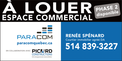 SIGN 8x4 Paracom Espace A louer Marieville